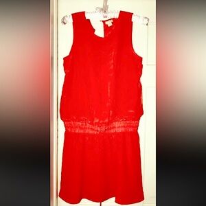 J. Crew Red Drawstring Dress